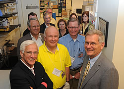 ASTAR judges get a guided tour of the NIH Intramural Sequencing Center by Sequencing Group Director Robert Blakesley, Ph.D., right foreground