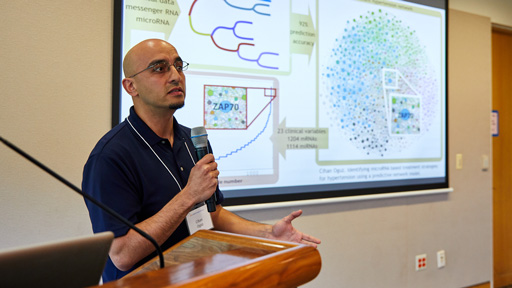 Trainees giving talk